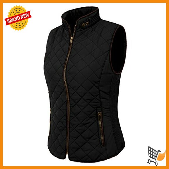 Lightweight Quilted Zip-Up Vest for Women, Slim Fit, Weatherproof - Picture 3 of 6